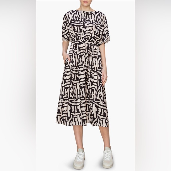 MELLODAY Print Bateau Neck Dress - Picture 2 of 3